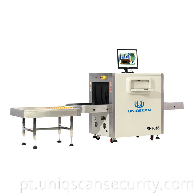 Scanner de segurança de bagagem de raio-X Dual Energy Scanner de bagagem para aeroporto SF5636 Sistema de triagem de segurança de raio-x